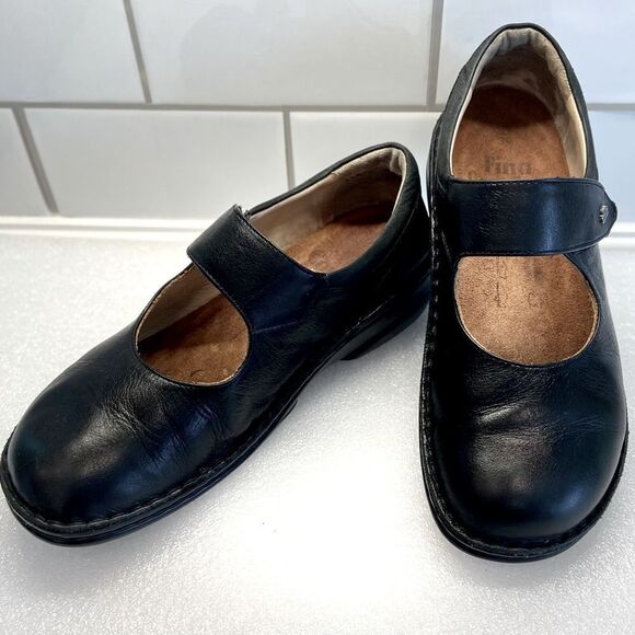 Finn Comfort Shoes - Finn Comfort Womens Laval “Mary Janes” Black Leather Shoes Made in 🇩🇪 Size 8